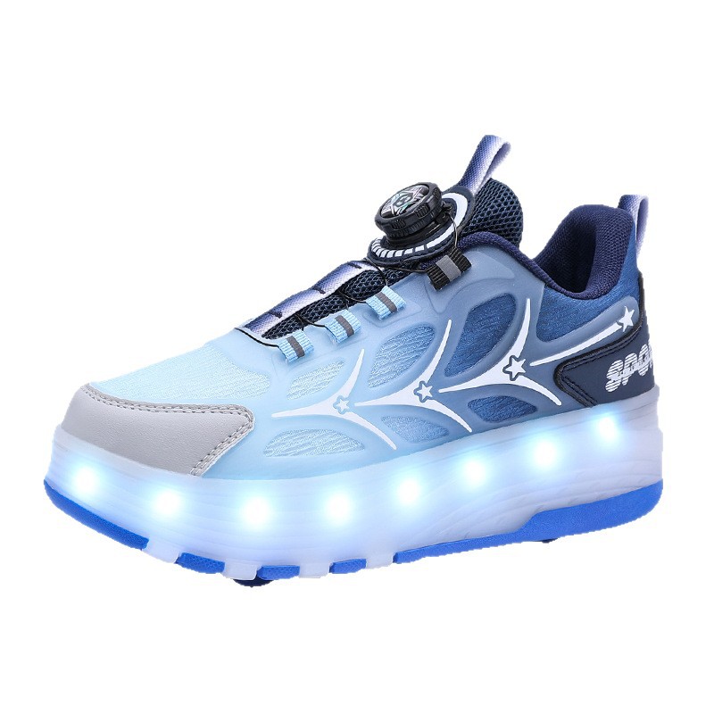 Four-Wheel Fully Automatic Heelys Shoes 2025 New Cross-Border Hot-Selling Roller Shoes Student Flying Shoes Popular Wheel Shoes
