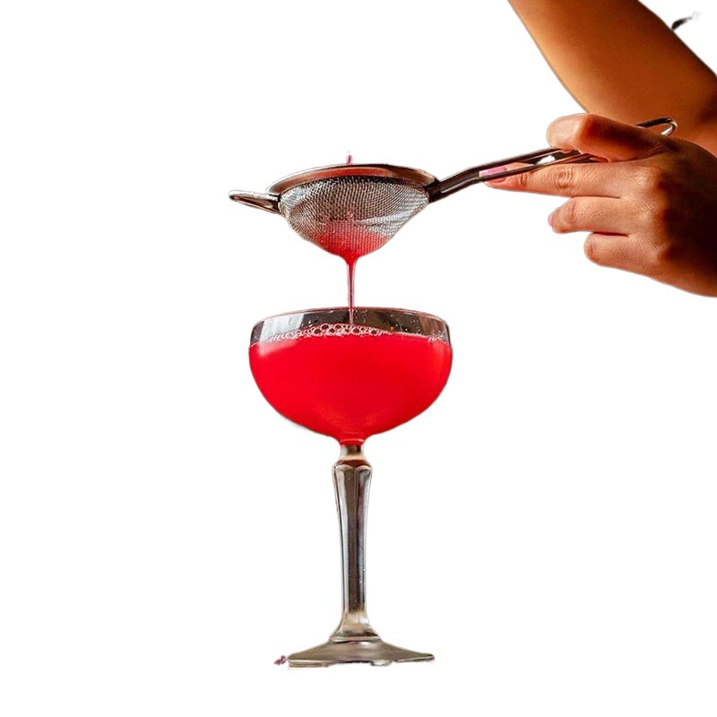 Bartender Stainless Steel Filter Cocktail Ice Strainer Triangular Fine Powder Sieve Juice Leakage S^