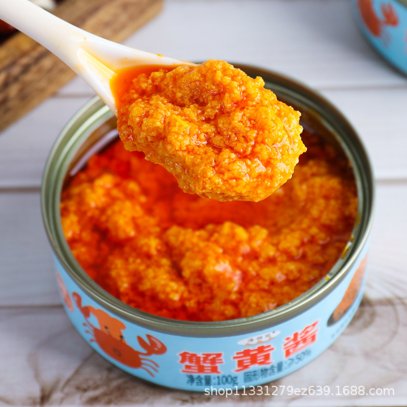 Canned Crab Roe Sauce Seafood Ready-To-Eat Canned Bibimbap Sauce for Meals Direct Supply for Douyin