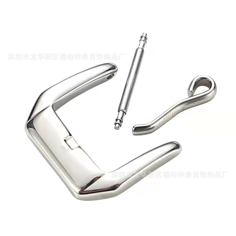 Bright stainless steel clasp for watch belt hardware masonry shape clasp specifications 12 14 16