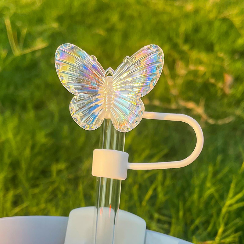 1PC laser butterfly straw plug dust cap is suitable for Stanley 30 & 40 ounces reusable 10 milli