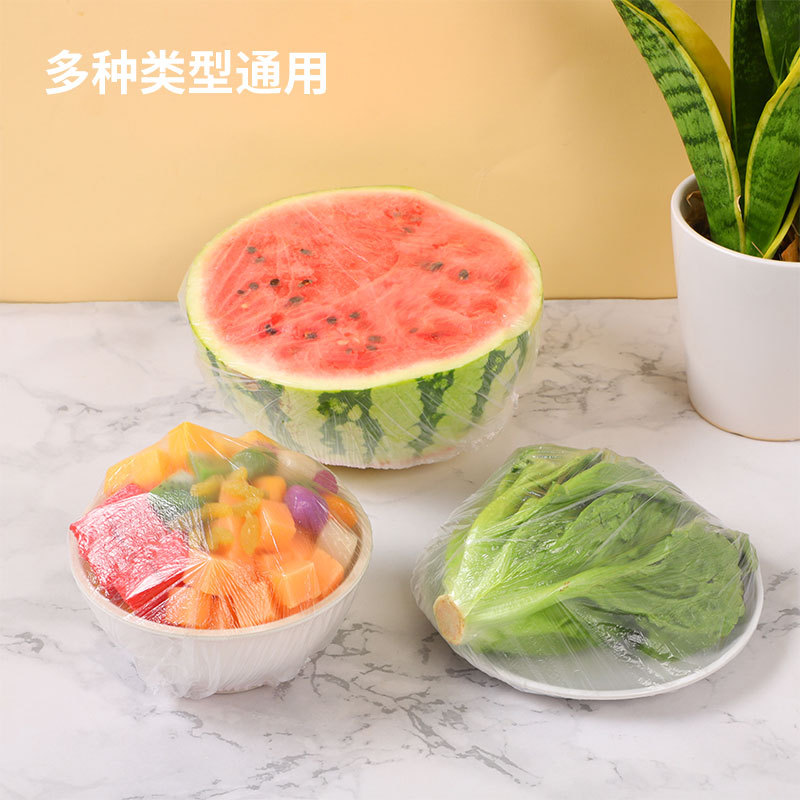 Food-Grade Plastic Wrap Set, Extra Large, 100 Pieces, Leftover Refrigerator Household Thickeneded Disposable Pe Plastic Wrap Bag