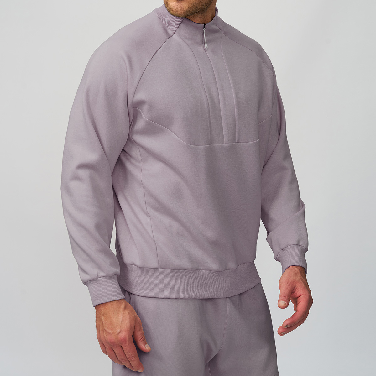 Cross-Border Men's Autumn and Winter Stand-Up Collar Zipper Lightweight Warm Sports Sweatshirt Outdoor Hiking Commuter Travel Jacket 1514