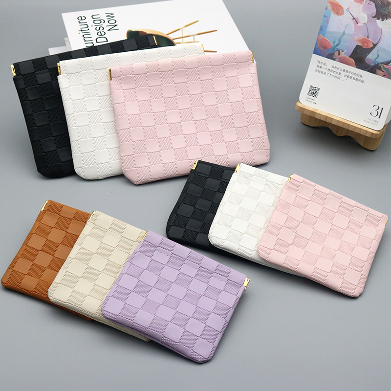 New Cosmetic Bag Shrapnel Mouth High-End Portable Travel Mini Carry-On Cosmetic Bag Storage Small Bag Lipstick Bag