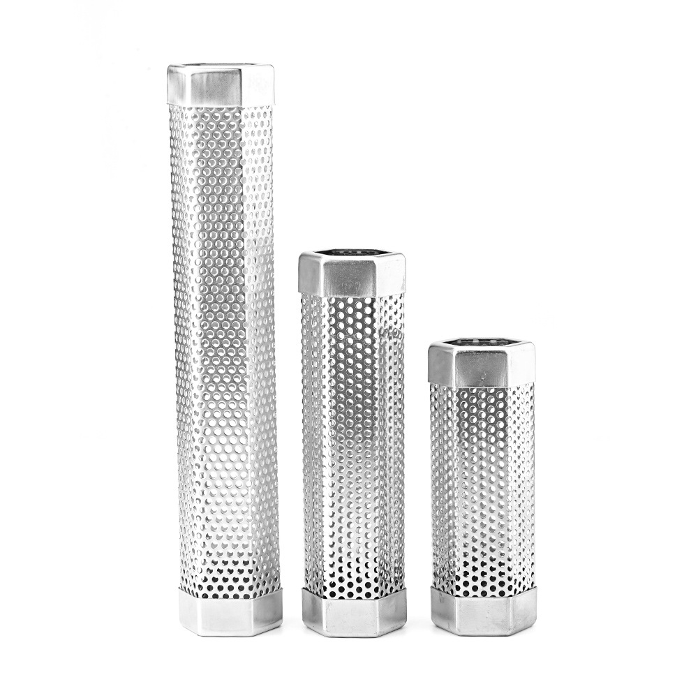 Stainless steel barbecue smoke tube cold smoke generator BBQ charcoal smoke tube outdoor barbecue fruit wood smoke tube