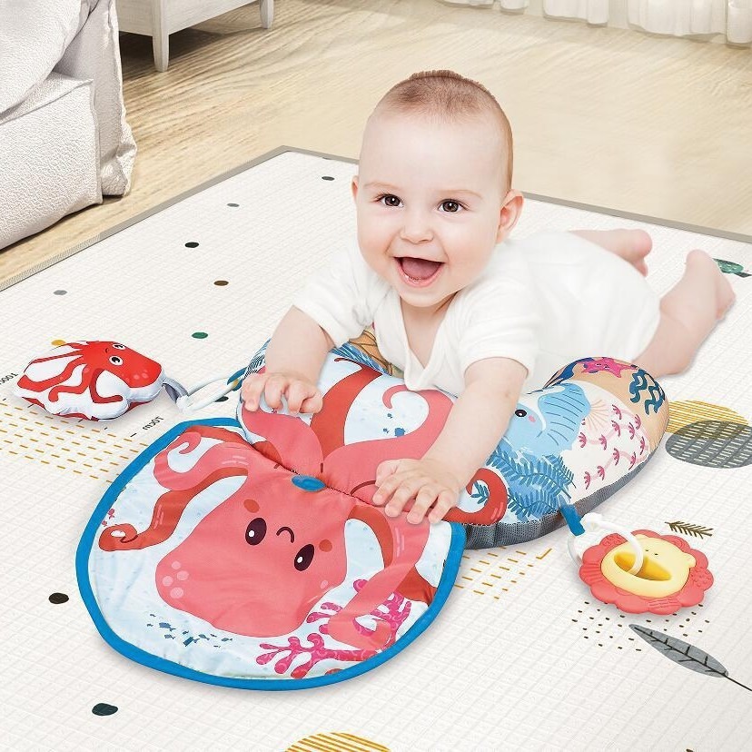 In-Stock Cross-Border New Baby Black and White Head-Up Pillow, Head-Up Training Pillow, U-Shaped Baby Tummy Time Pillow, Early Education