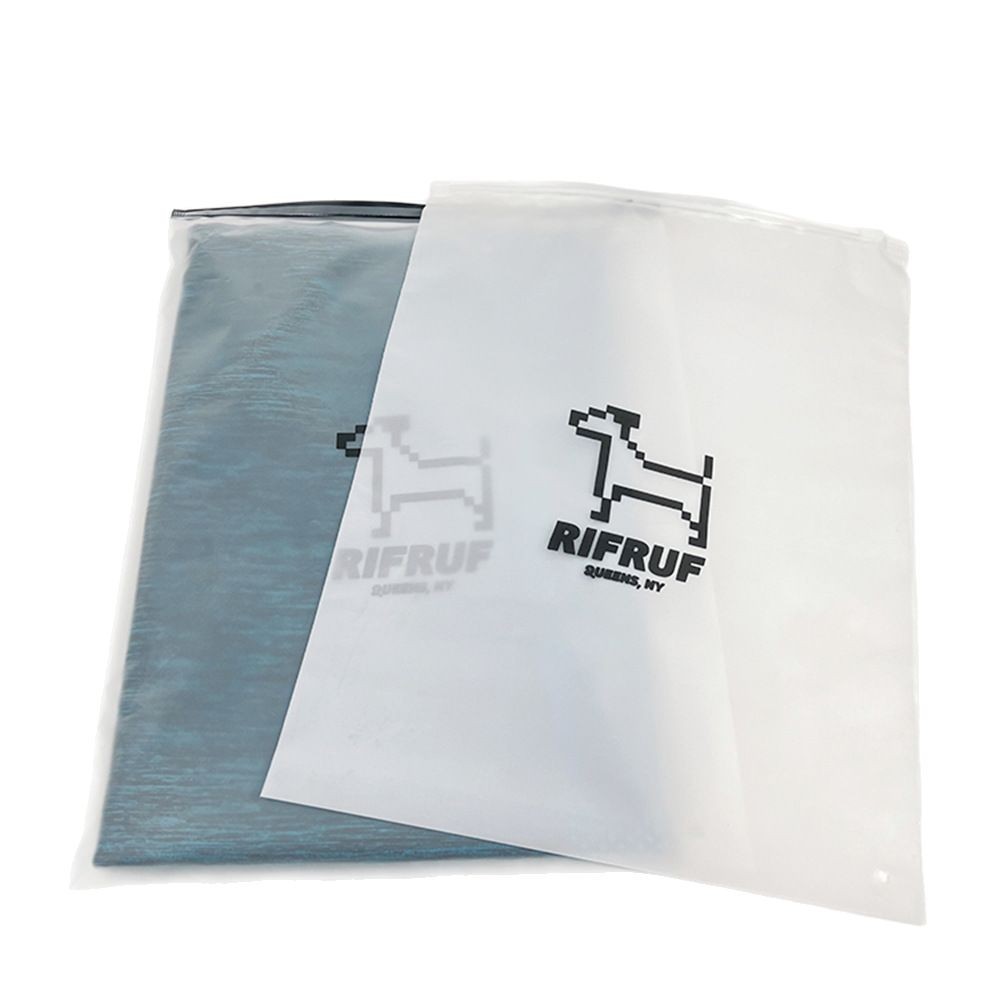 eva frosted zipper bag cpe transparent garment zipper bag bra underwear bone strip self-sealing packaging bag printable