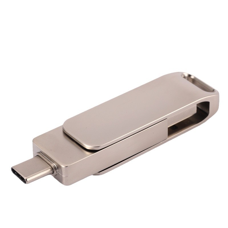 Type-C Mobile Phone Computer USB Flash Drive 1g to 512g Fixed Logo Exhibition Graduation Gift Engraving Rotating USB Flash Drive Dual Use