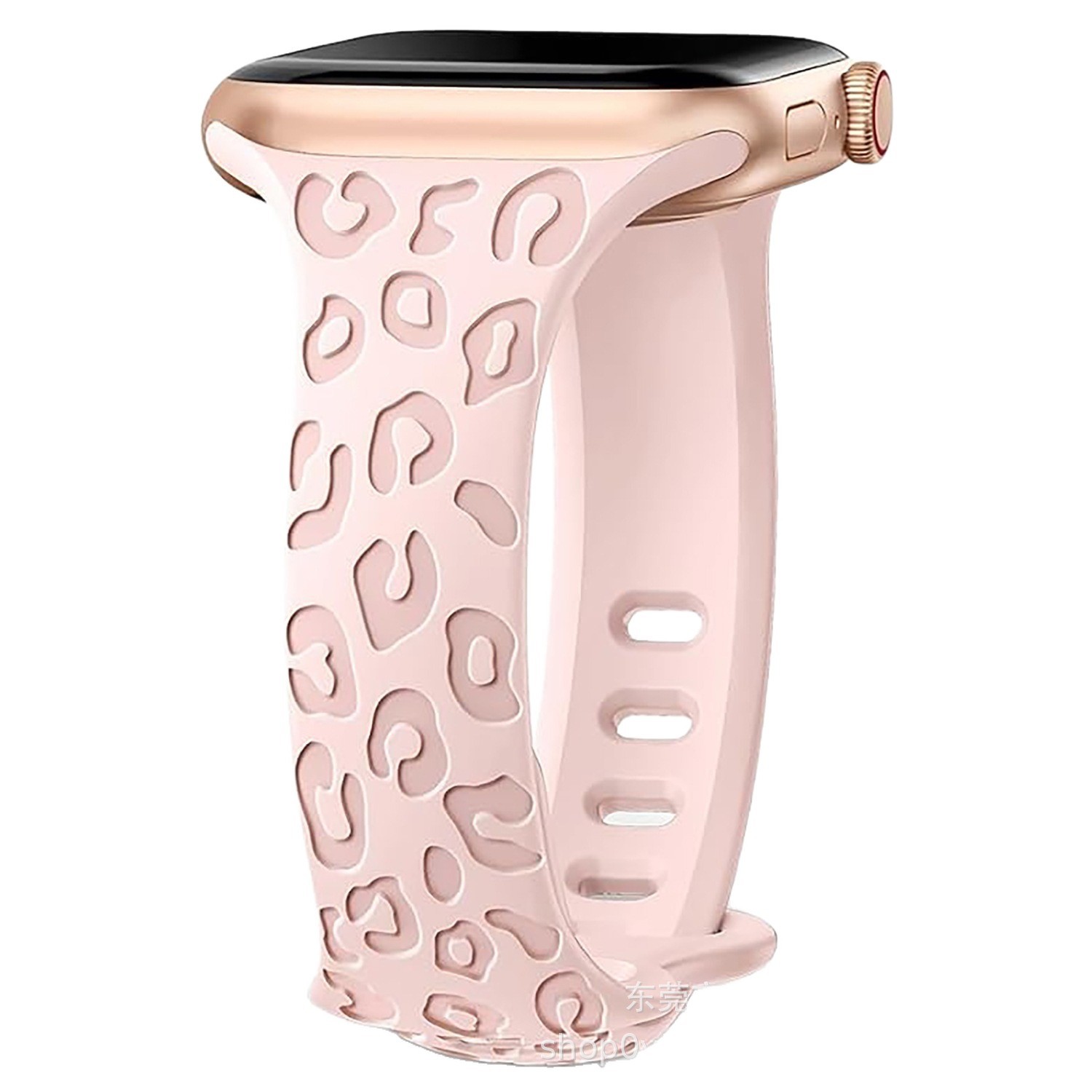 Suitable for Apple Leopard Print Two-Color Engraved Silicone Strap Iwatchs10Ultra Laser Engraved Leopard Print Embossed Strap