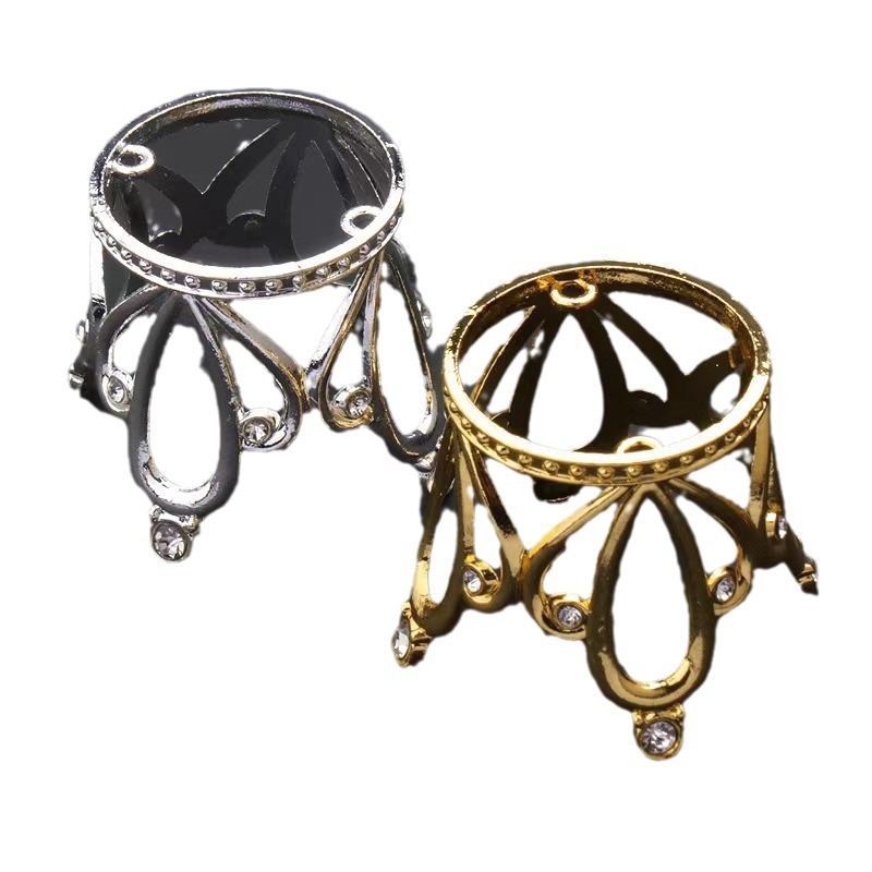 Cross-border alloy diamond-encrusted small crown birthday cake decorations children's holiday performance hair accessories flower girl dress headdress