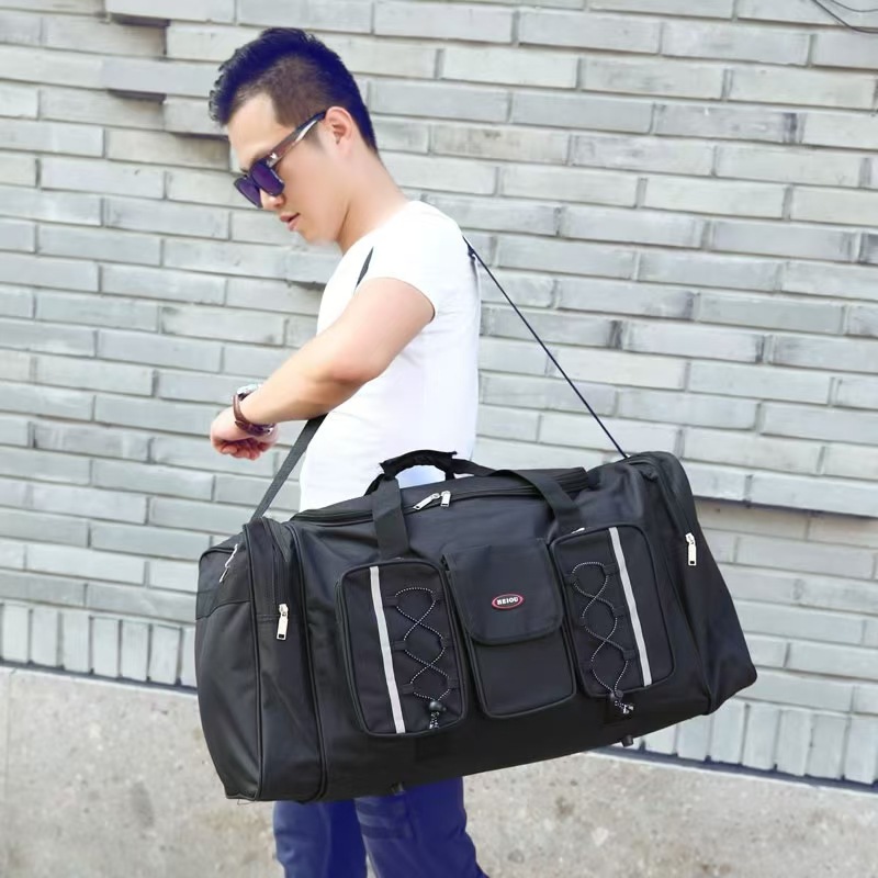 Large-Capacity Clothing Bag, Men's Luggage Bag, Checked Folding Moving Bag, Storage Bag, Large Travel Bag, Extra Large Luggage Bag