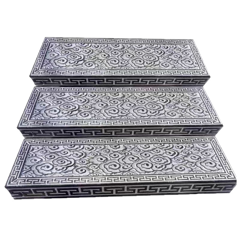 Natural Stone Courtyard Non-Slip Threshold Stone for Villa and Temple, Antique-Style Cloud-Pattern Stepping Stone