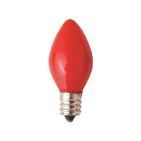 Youyi 220Vc7 Small Red Bubble Steel-Head Candle Red Light Bulb Glass Tungsten Filament Please Order in Multiples of 50 Per Box