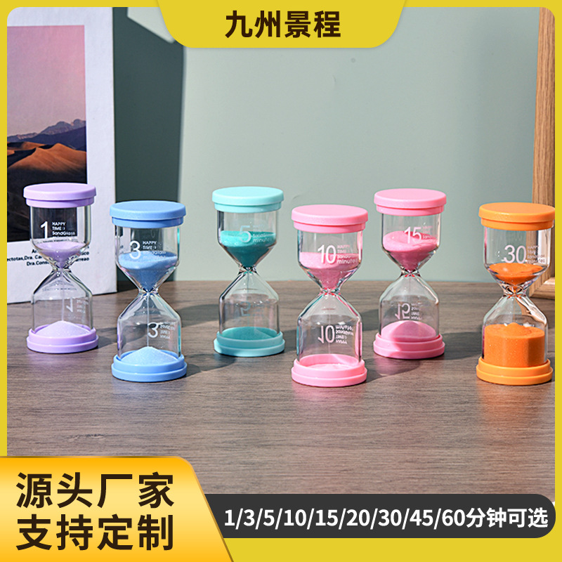 Macaron Time Hourglass Timer Learning Time Quicksand Bottle 3/5/30/60 Minutes Creative Ornament Jiuzhou