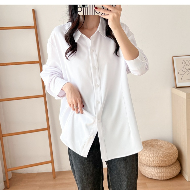 8301OL shirt temperament fat mm size women's long sleeve fat sister coat 300kg size overalls
