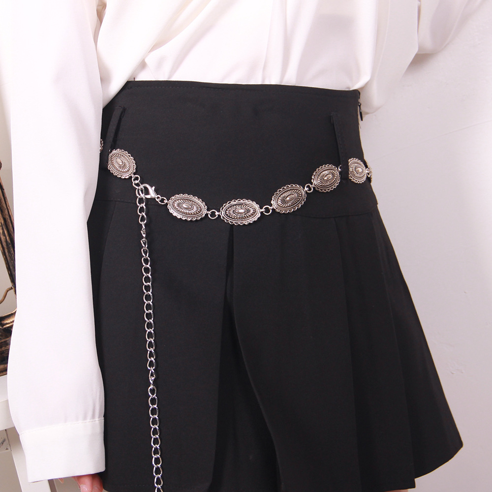 Fashion Metal Waist Chain Women Temperament Decorative Dress Suit Belt All-match Sweater Chain Waist Seal Trend