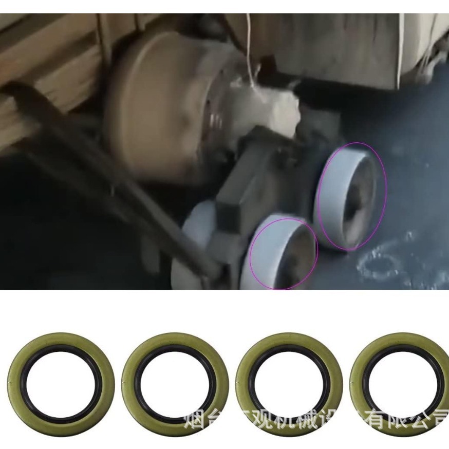 4pcs 5200-7000lbs Trailer Axle 2.250*3.371 Grease Double Lip Seals 22333TB