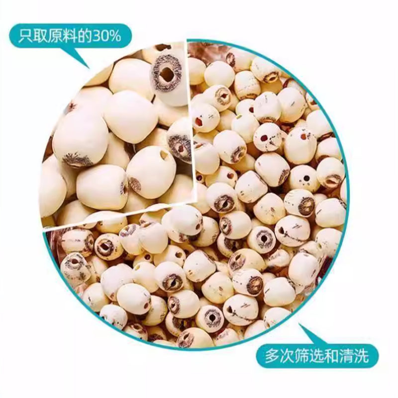 Wholesale In-Stock Leqin Xianglian Original Color Sulfur-Free Granules, Large Clean Lotus Seeds Without Impurities, Available for One-Piece Shipping Ll