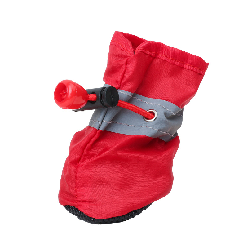 Cross-border Explosions Reflective Pet Shoes Dog Shoes Small and Medium-sized Dog Non-slip Foot Protection Dog Boots Oxford Waterproof Soft Bottom Dog Foot Cover
