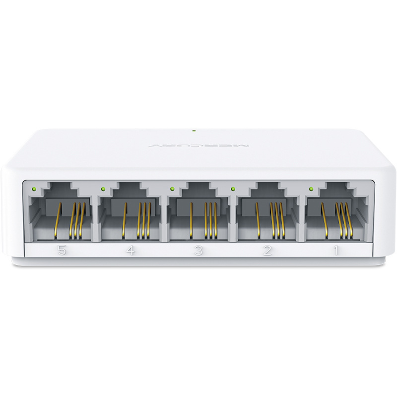Mercury 5-port security switch security monitoring dedicated support wall installation S105C