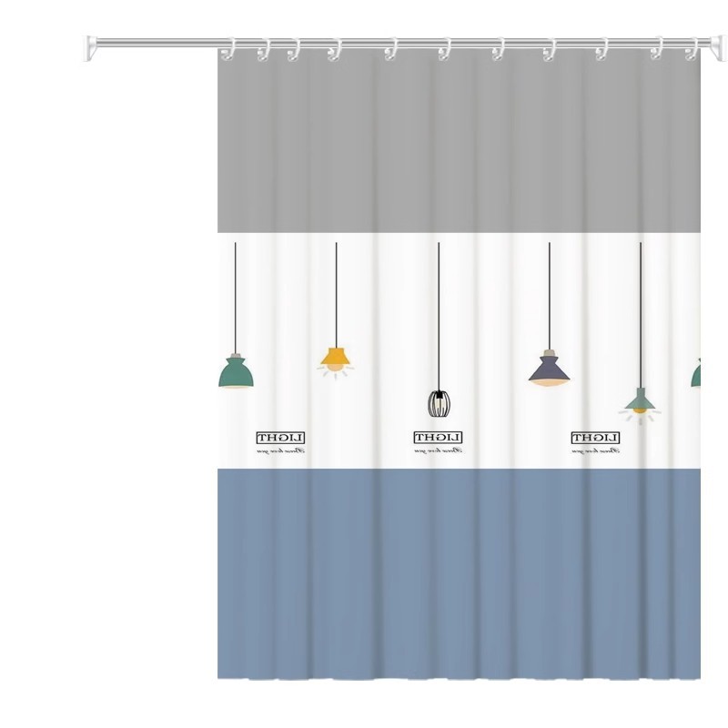 Cross-border Explosions peva Shower Curtain Waterproof Mildew-proof Bathroom Toilet Hole-free Partition Curtain Door Curtain