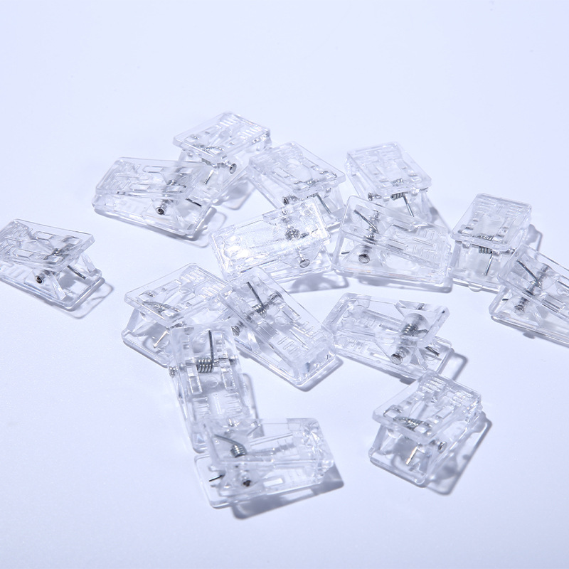 Cartoon Transparent Acrylic Long Swallowtail Document Bill Butt Pp Clip Book Test Paper Magnetic Clip Holder