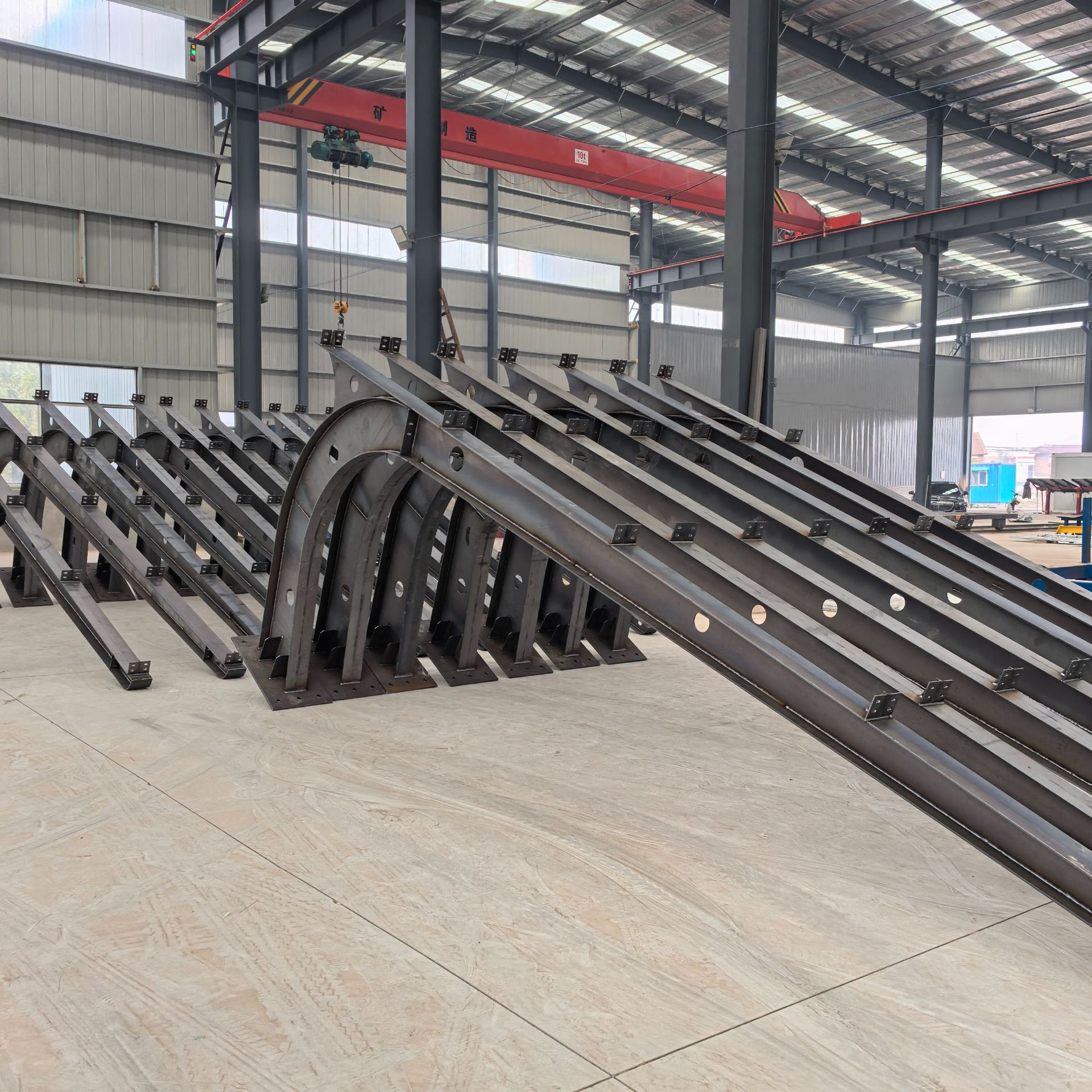 Solar Photovoltaic Carport Steel Beam New Energy Power Generation Car Parking Shed Steel Structure Bracket Beam Car Shed