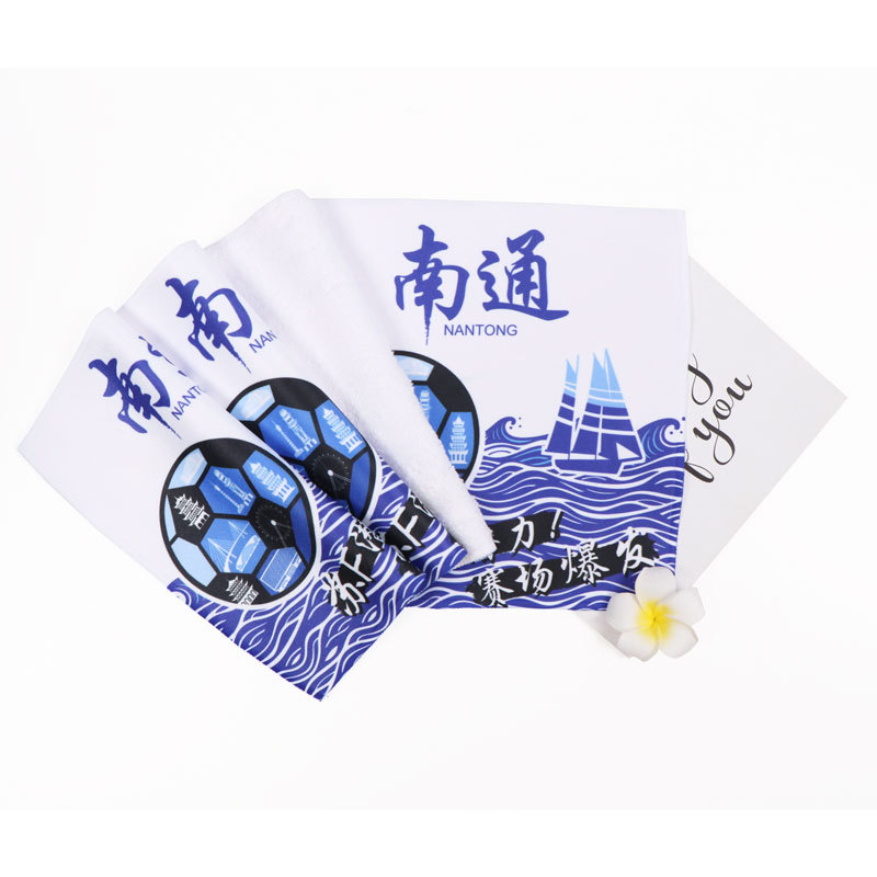 Manufacturer Customized Scottish Premier League Team Logo Logo Handkerchief Football Event Fan Square Scarf Polyester Printed Commemorative Small Hair