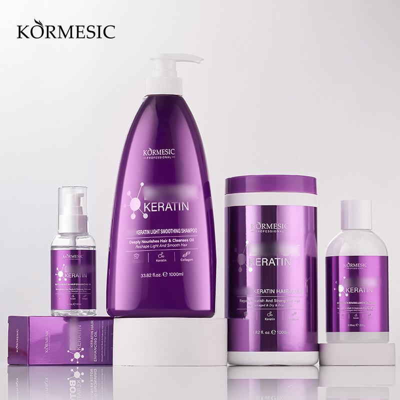 Kormesic Full English Keratin Large Capacity Shampoo Shampoo Hair Mask Cross-Border Export Manufacturer Wholesale