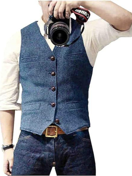 2025 New Herringbone Foreign Trade Amazon Aliexpress Men's Suit Vest Men's Vest Wedding Banquet