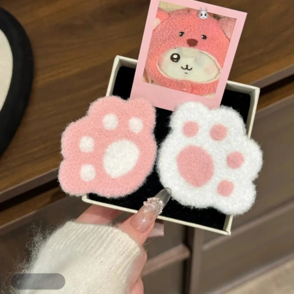 Super Cute Kt Cat Bangs Patch Cashmere Cat Claw Magic Patch Sweet Cartoon Hairpin Versatile Autumn and Winter Hair Patch