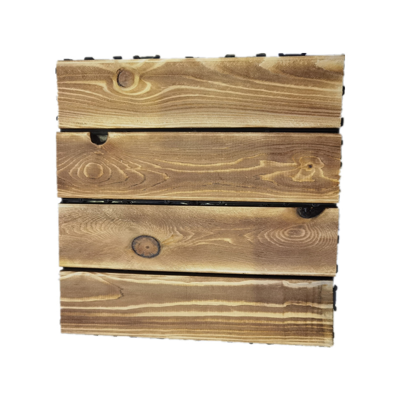 Outdoor anticorrosive carbonized wood balcony stitching wood floor courtyard garden decoration carbonized outdoor wholesale factory self-shop