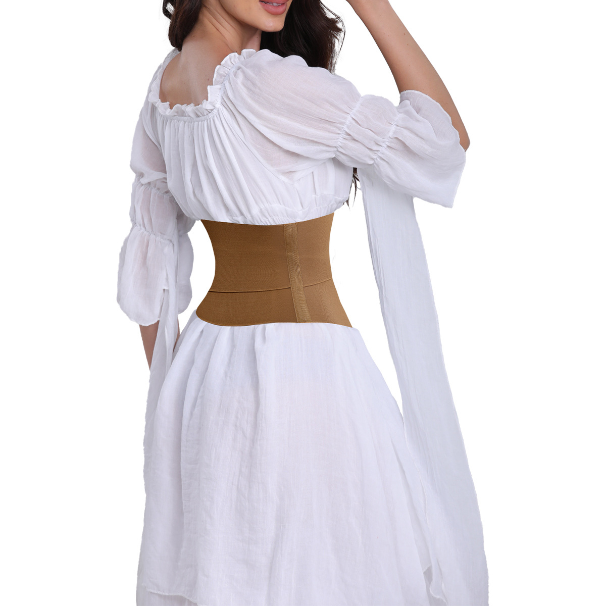 Patented Outer Wearing Sports Body Shaping Belt Women's Tummy Wrap Hourglass Waist Fishbone Double-Layer Belly Waist Seal