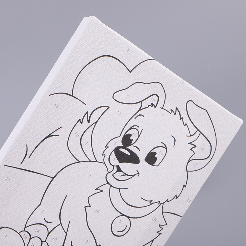 Children's DIY Handmade Puzzle Cartoon Animal Filled Oil Painting Primary School Student Painting Interior Decoration Painting Oil Painting