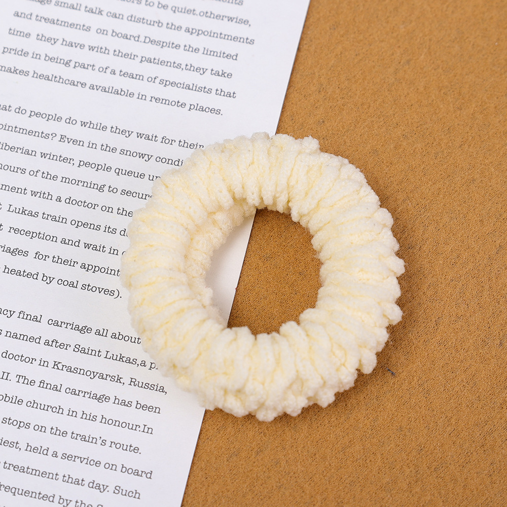 Thickened Thickened High Elastic Towel Ring Colorful Seamless Hair Ring Payertail Hair Rope Hair Rope No Hair Injury for Women