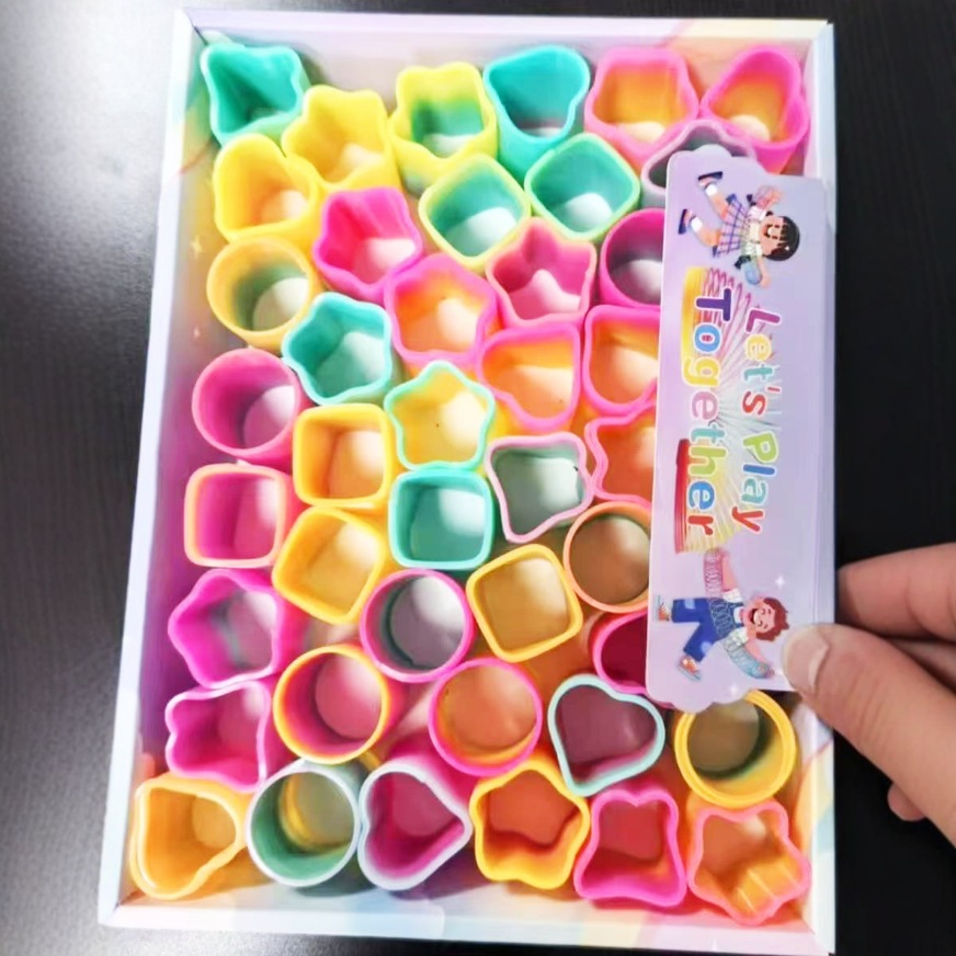 Special-Shaped Spring Ring Magic Rainbow Circle Children's Toy Educational Colorful Stacking Elastic Circle Street Stall Night Market Wholesale