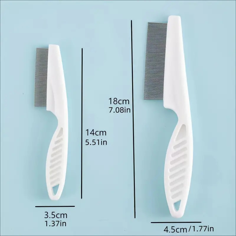 Cross-Border Pet Comb, Cat and Dog Flea Comb, Flea Comb, Plastic Fine-Toothed Special Comb, Steel Needle Comb, Hair Removal Comb