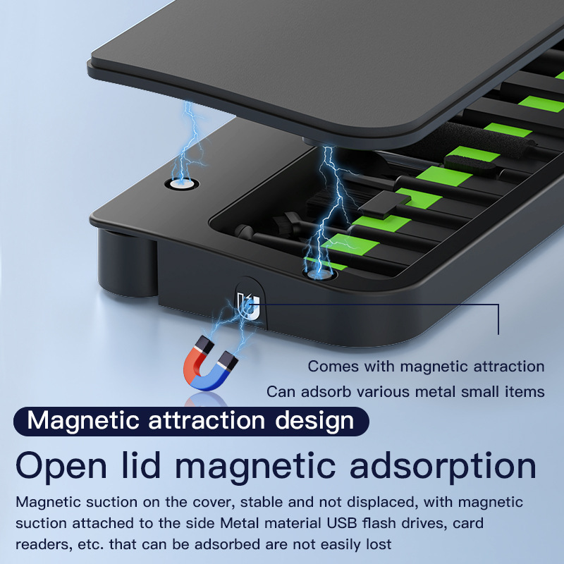 Cross-border new QS22 mechanical keyboard hand rest desktop palm rest storage box computer cleaning suit headset cleaning pen