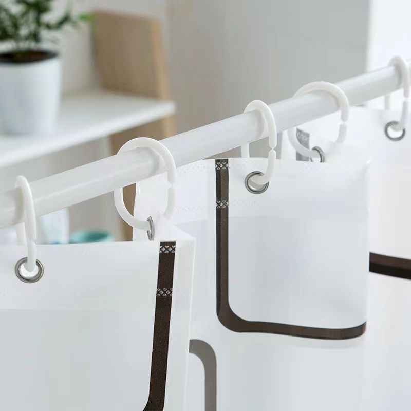 Factory spot supply bathroom shower curtain partition curtain door curtain printing shower curtain PEVA mildew-proof waterproof punch-free installation