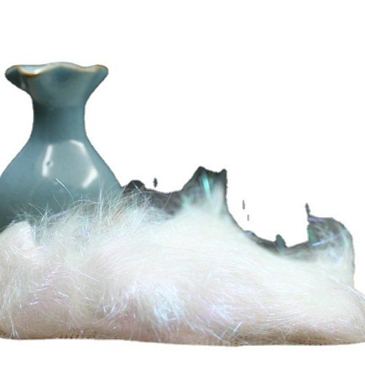 Ice Silk Shrimp Tying Hook Material 65mm Ultra-Fine Pearlescent Long Ice Silk Fiber Nymph Fly Bait Crazy Charlie Fly Fishing Hook