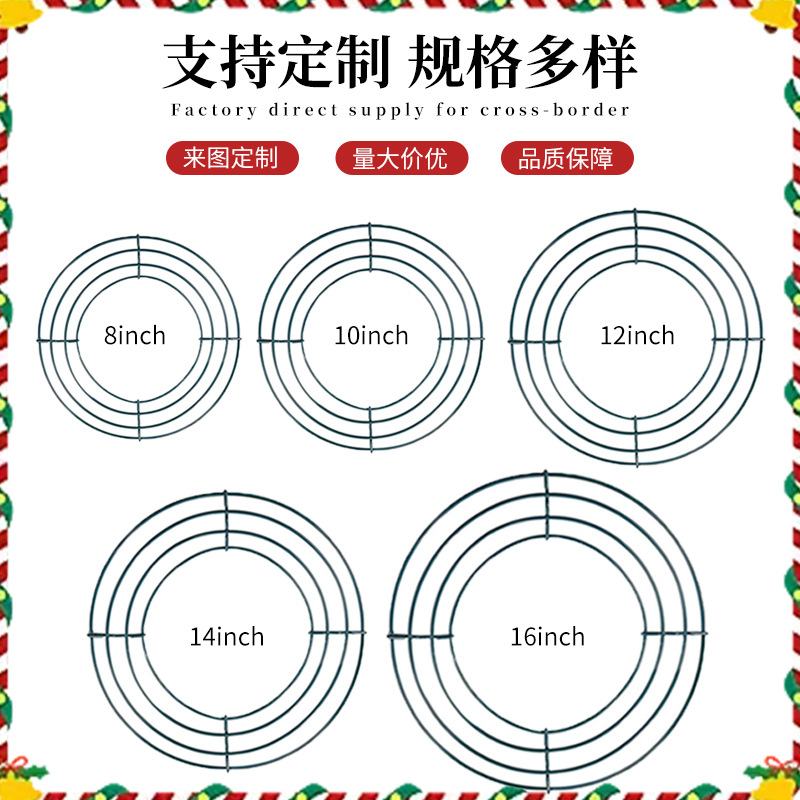 Baking paint wire iron wire galvanized foreign holiday gifts Christmas decoration wreath small roll wire covered plastic wire electrostatic spraying