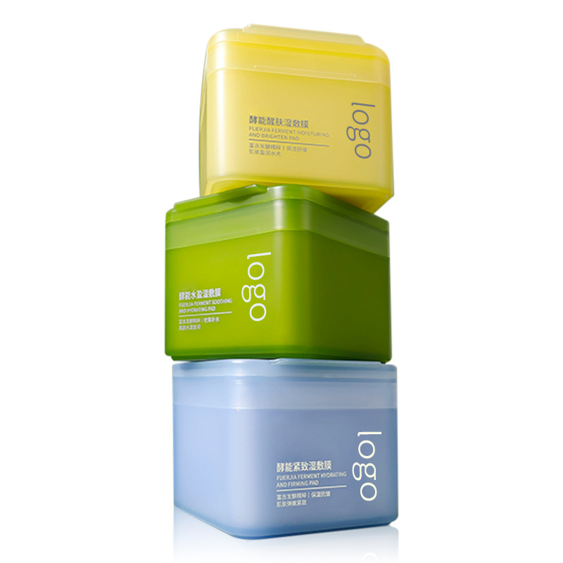 Popular Customized Centella Asiatica Wet Compress Cotton Sheet Makeup Cotton Salicylic Acid Wet Compress Hydrating Moisturizing Facial Mask Oem