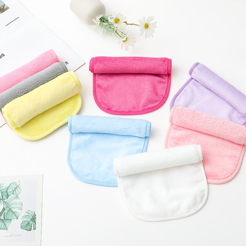 Microfiber factory wholesale pure color clear water beauty cleansing towel facial cleansing makeup towel lazy makeup remover