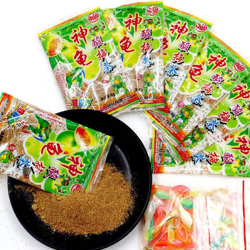 Turtle Sour Plum Powder 80 s Classic Nostalgic Turtle Powder Dressed in Fruit Sour Plum Tea Childhood Memory Childhood Old Snacks