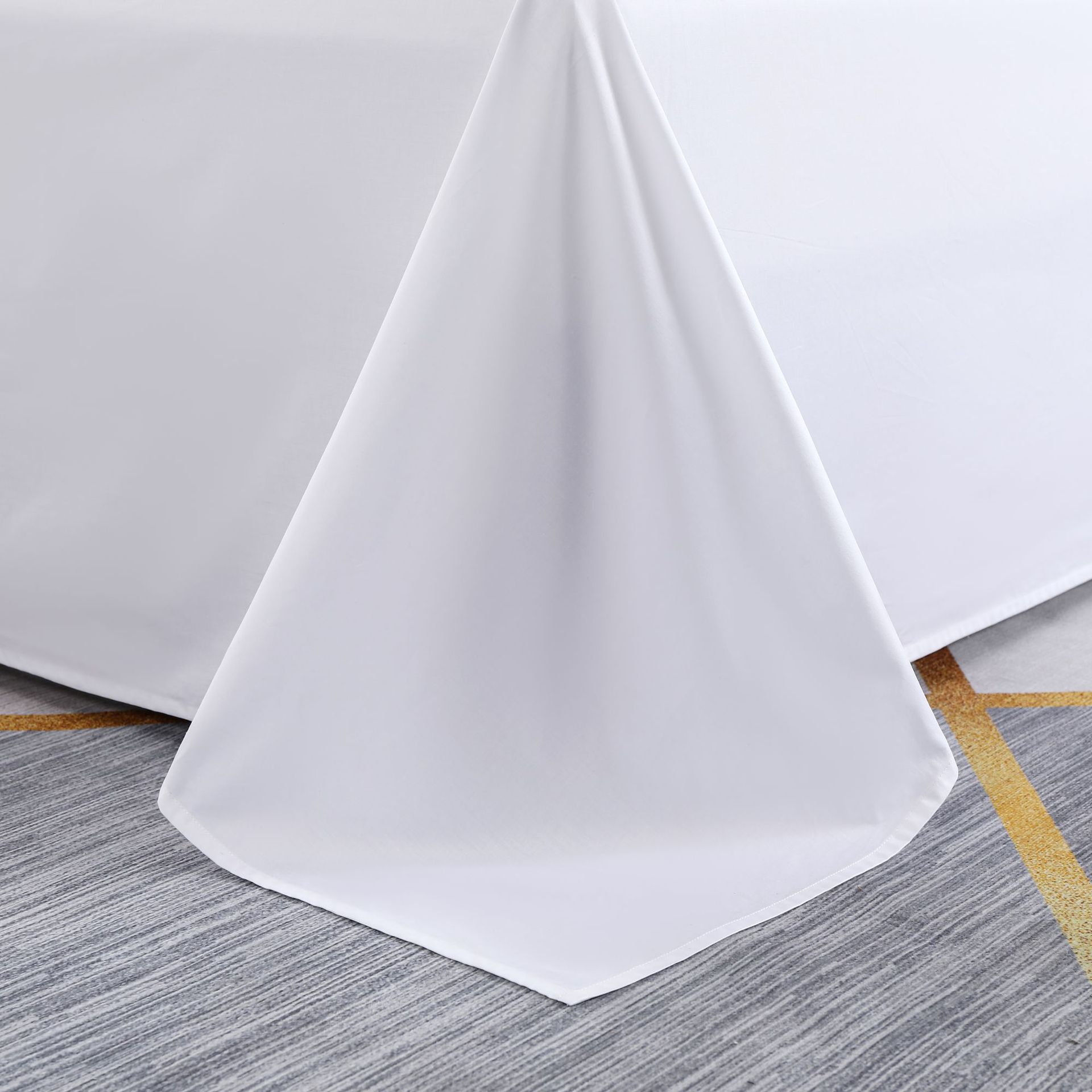 Pure Cotton Pure White Homestay Bed Sheet Pure Cotton Satin Five Star Hotel Bed Sheet Hotel Bedding Bed Linen