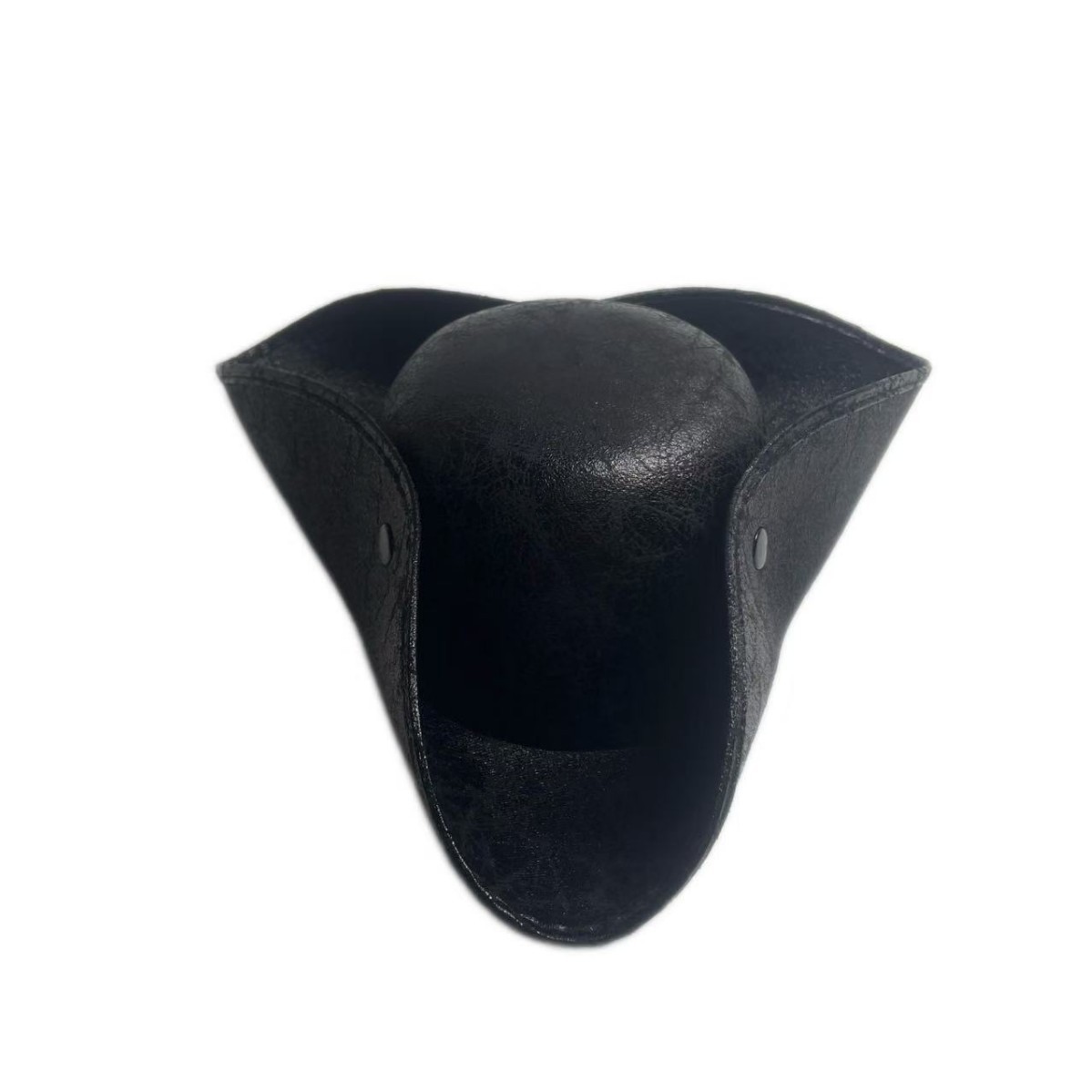 Halloween Pu Leather Pirate Hat Pirates of the Caribbean Triangle Hat Stage Cos Pirate Captain Jack Performance Hat