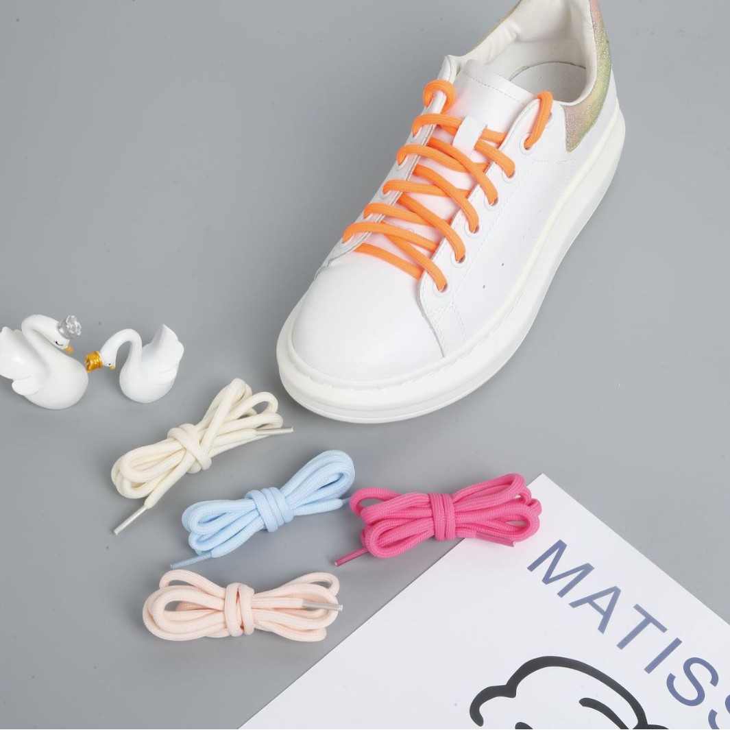 Spot 32 Ingot Round Shoelaces, a Pair of Polyester Shoelace Ropes, Encrypted Round Thick Shoelaces, Coconut Shoes, Sports Shoe Ropes Wholesale