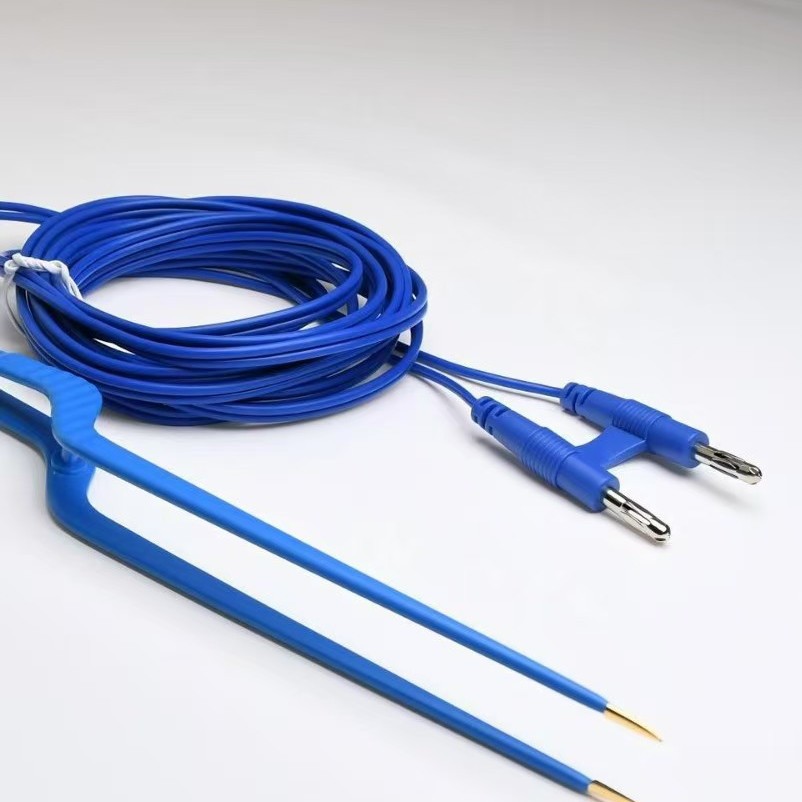 Supply Bipolar Water Drop Electrocoagulation Tweezers, Disposable Low Temperature Cutting Electrocoagulation Knife, High Frequency Surgical Electrocoagulation Tweezers