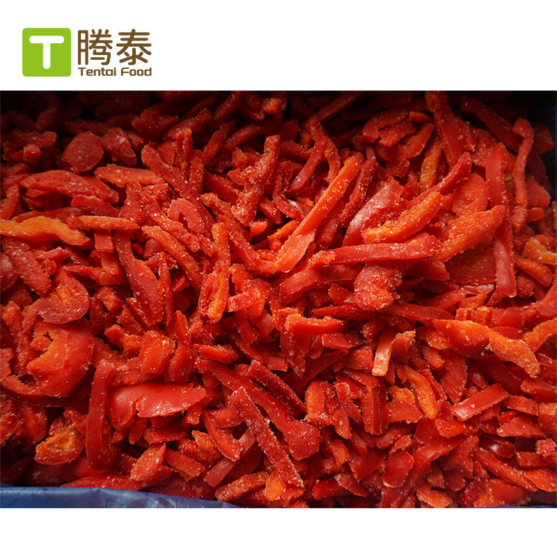 Large Batch of Spot Factory Direct Supply Zhongjiao Series Quick-Frozen Red Pepper Shreds and Frozen Red Pepper Dices