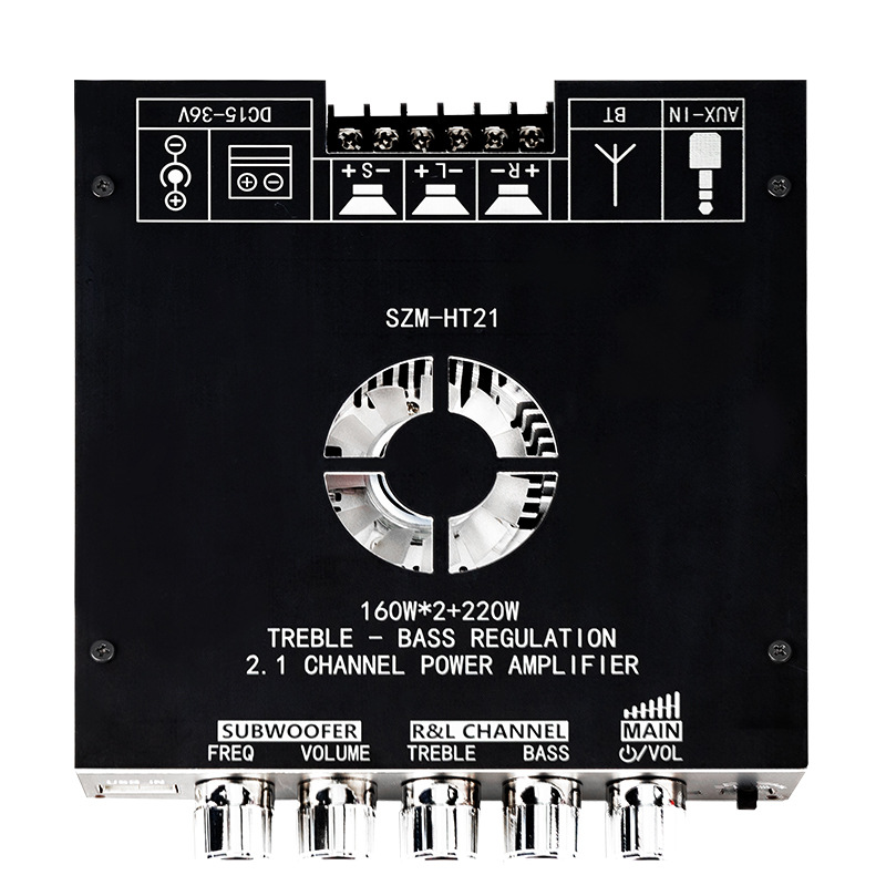 Ht21 Bluetooth Amplifier Board Module High-Power Audio 2.1 Channel Subwoofer Fever-Grade Finished Product Cross-Border Supply